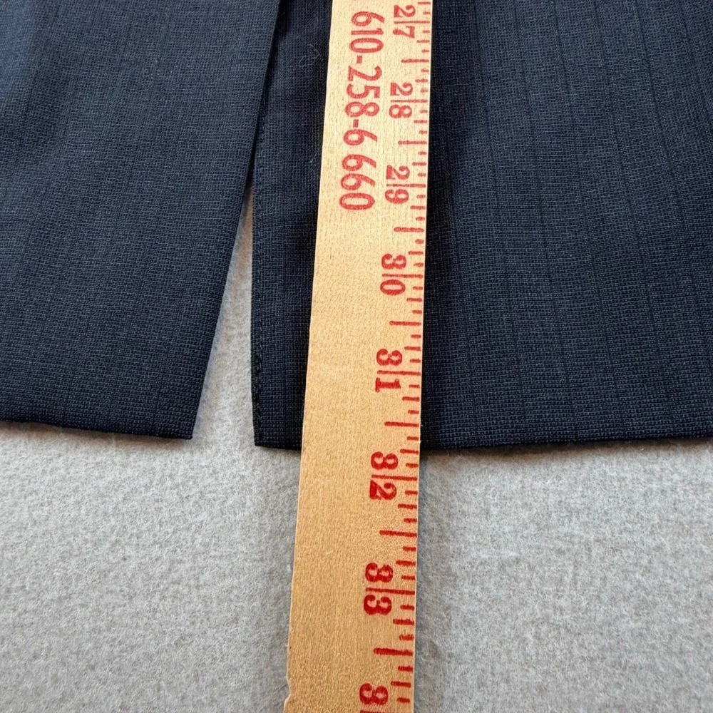 Hart‎ Schaffner Marx Nordstrom Mens 44L Navy Blue Pinstripe Wool Blazer Jacket